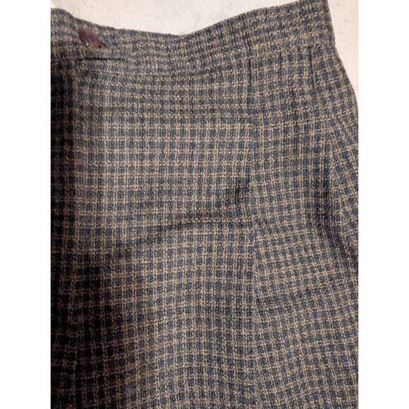 Vintage 80s High Waist Houndstooth Wool Blend Trousers womenMade in Romania Sz 8 - Picture 15 of 15